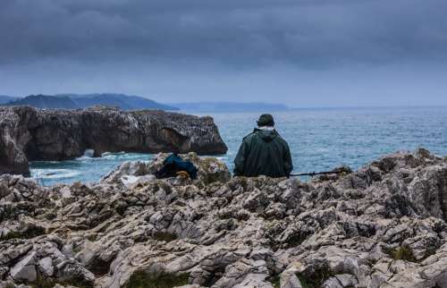 Asturias Fisherman Climate Stone Sea Water
