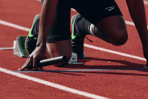 Athlete Runner Sprint Fast Black Man Person