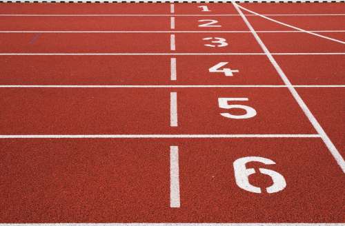 Athletic Field Ground Lane Lines Numbers