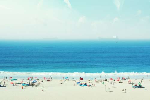 Atlantic Beach Blue Brazil Fun Hot Ocean People