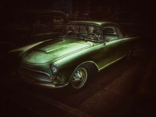 Auto Oldtimer Darkness Night Green