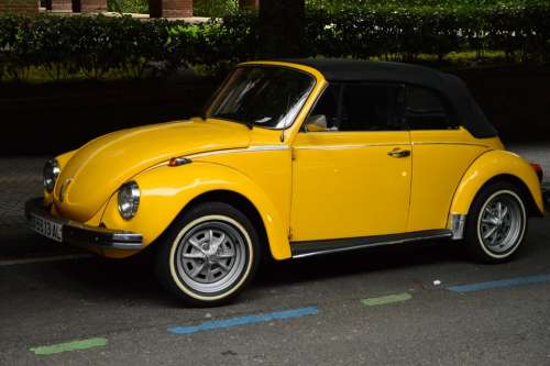 Auto Color Yellow Classic Vehicle Nostalgic