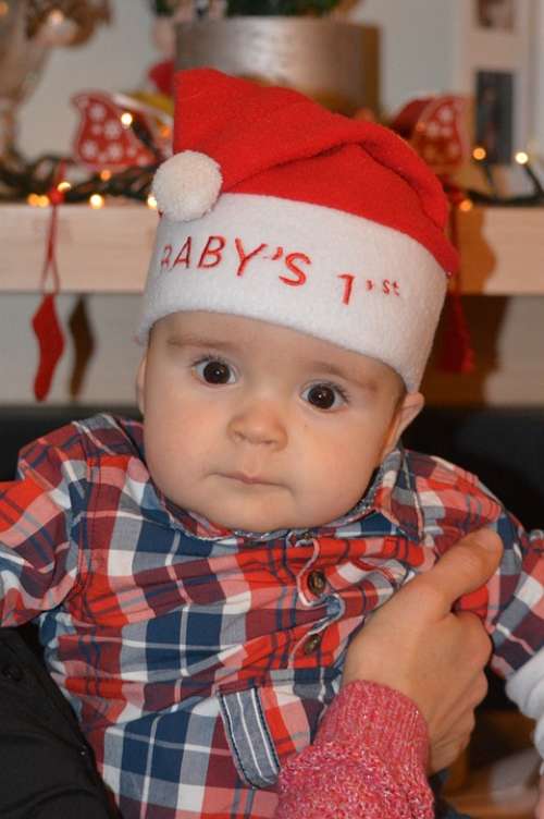 Baby Child People Boy Christmas Christmas Hat