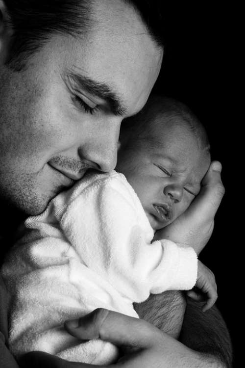 Baby Boy Child Cuddle Cuddling Cute Dad Father