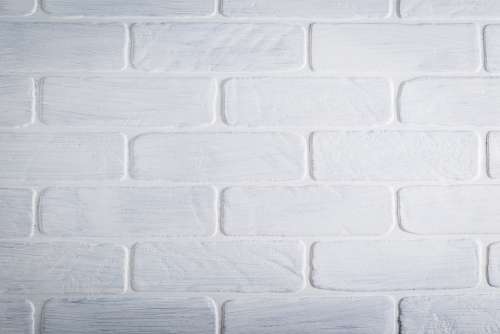 Background Texture Brick Wall White Paint Pattern
