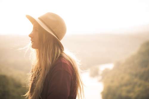 Backlit Dawn Girl Outdoors People Portrait Summer