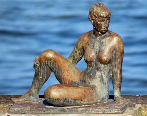 Badenixe Sculpture Bronze Bank Art Lake Constance