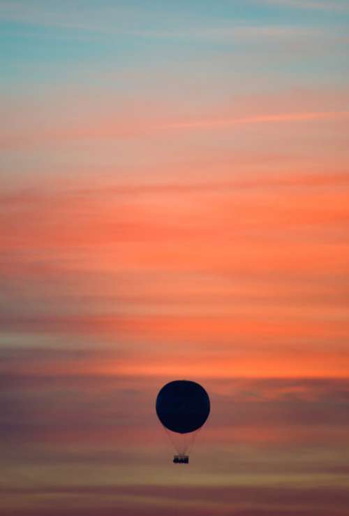 Balloon Sky Color Dusk Flying Evening Sky