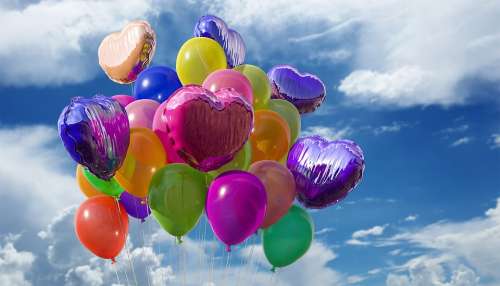 Balloons Party Colors Rubber Fly Helium Air