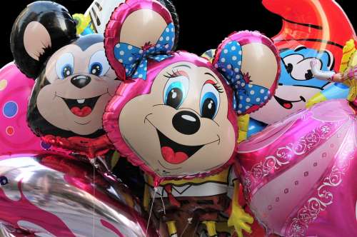 Balloons Disney Disneyland Colorful Children Fun