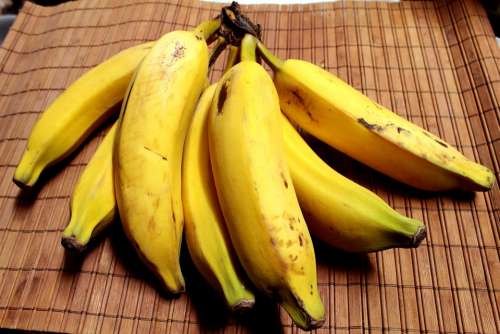 Banana Fruit Tropical Fruit Food Yellow Mature