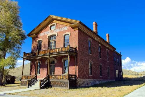 Bannacks Hotel Meade Montana Usa Bannack Ghost Town