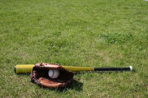 Baseball Glove Bat Ball
