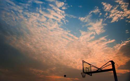 Basketball Cloud Sky Blue Sky ·