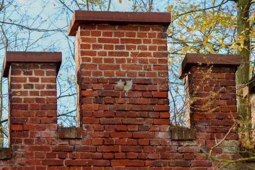 Battlements Brick Architecture Building Stone Old