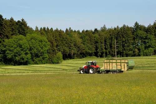 Bauer Agriculture Tractor Trailers Hay Harvest