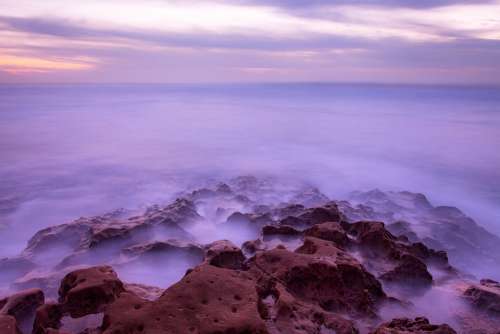 Beach Clouds Coast Dawn Dusk Horizon Nature