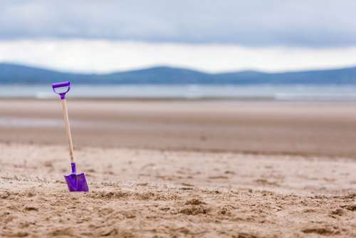 Beach Shovel Toy Sand Coast Ocean Vacation Sea