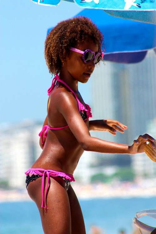 Beach Child Girl Sea Water Bikini