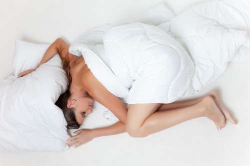 Bed Sleep Girl White Tired Pillow Duvet Blanket