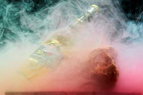 Beer Miller Brand Smoke Paint Ink Alcohol Ad