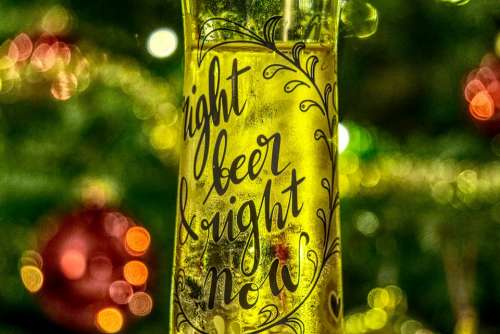 Beer Glass Beer Drink Christmas Christmas Tree