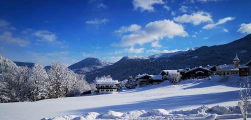 Berchtesgaden Winter Holiday Panorama Snow