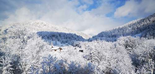 Berchtesgaden Panorama Snow Mountains Rest Relax