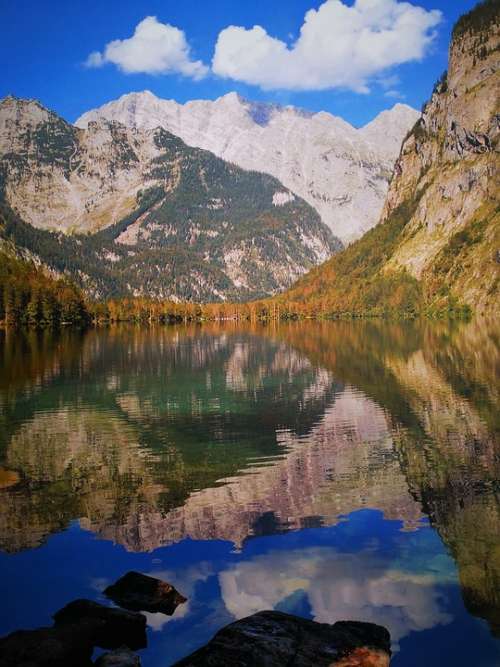 Berchtesgaden Königssee Upper Lake Mountains Water