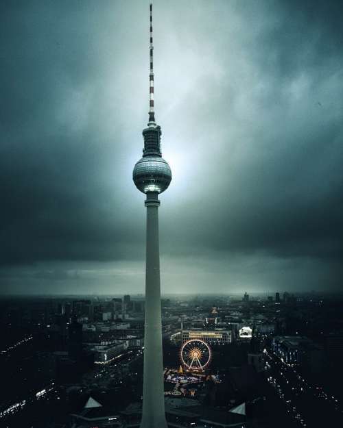 Berlin City Cityscape Germany Skyline Urban Night