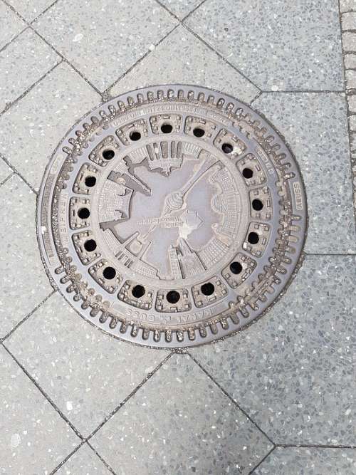 Berlin Street Art Manhole Cover Europe Symbol