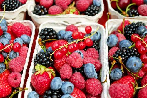 Berries Raspberries Fruit Fruits Mixed Fruit Stand