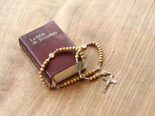 Bible Rosary Religion Book Faith Catholic God