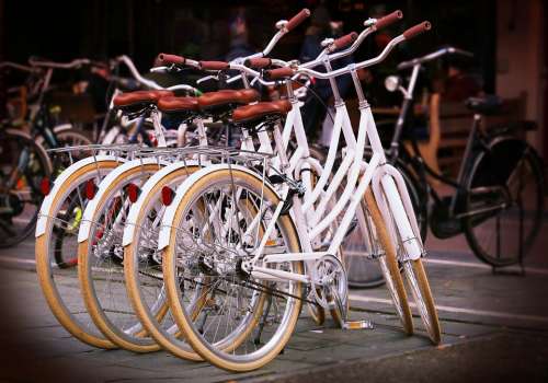 Bicycles Bikes Sports City Bikes White Stacked