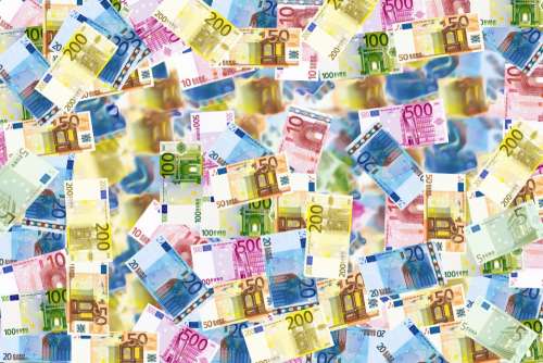 Bills Money Euro Background Wealth Rich