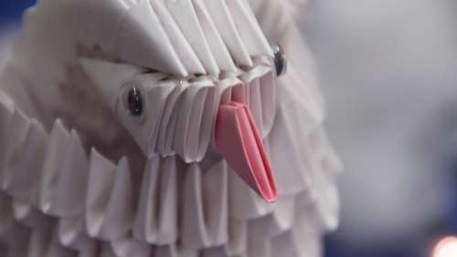 Bird Paper Decoration Origami Modular Beak