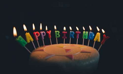 Birthday Birthday Cake Cake Candles Flame Food