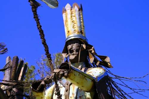 Blackfeet Warriors Sculpture Sculpture Metal Scrap