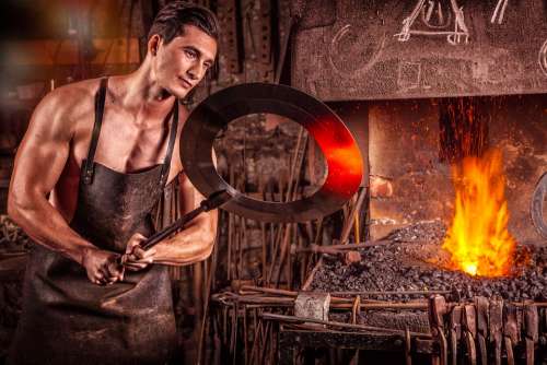 Blacksmith Fire Iron Coal Glow Oven Heat Embers