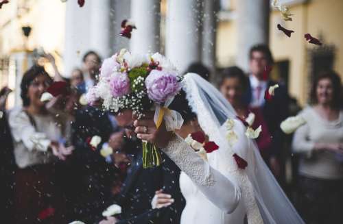 Bloom Blossom Bouquet Bride Ceremony Couple