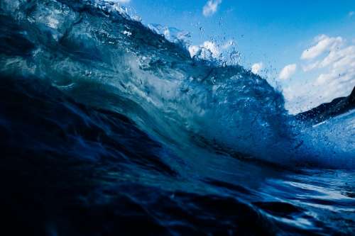 Blue Wave Water Ocean Nature Sea Liquid