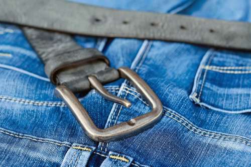 Blue Jeans Belts Belt Buckle Buckle Metal Belt