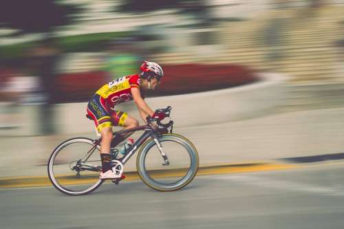 Blur Sport Bike Bicycle Competition Athlete