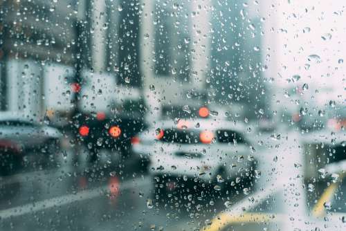 Blur Cars Dew Drops Drops Of Water Glass Liquid