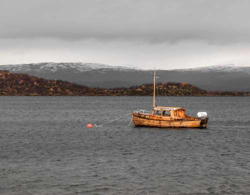 Boat Lake Lapland Sweden