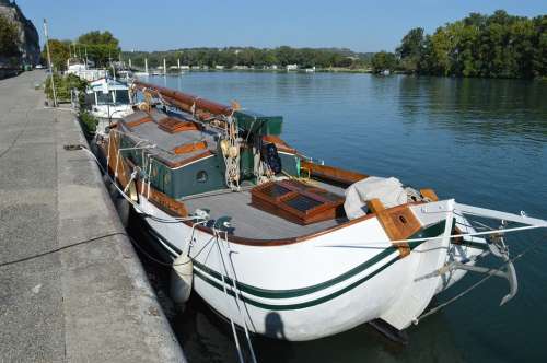 Boat River Nature Tourism Water Avignon Europe