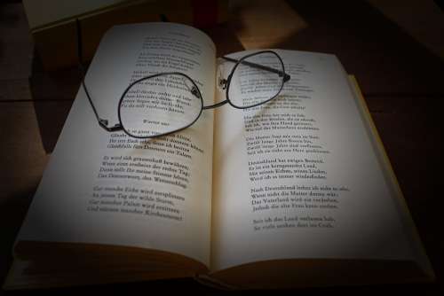 Book Poetry Leaves Read Glasses Pitched