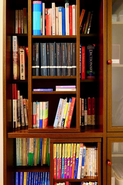 Book Shelf Colorful Variety Slide Racks