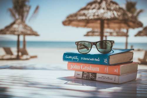 Books Reading Beach Vacation Sunglasses Relax