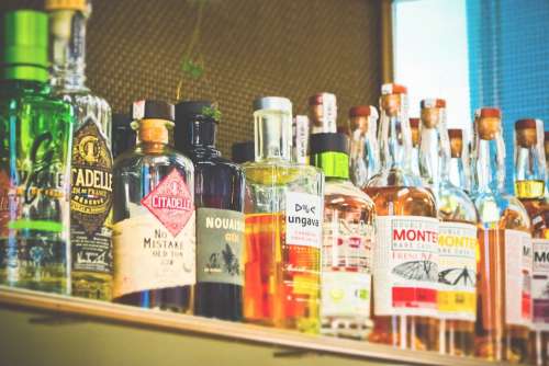 Bottles Alcohol Drink Beverages Glass Bar